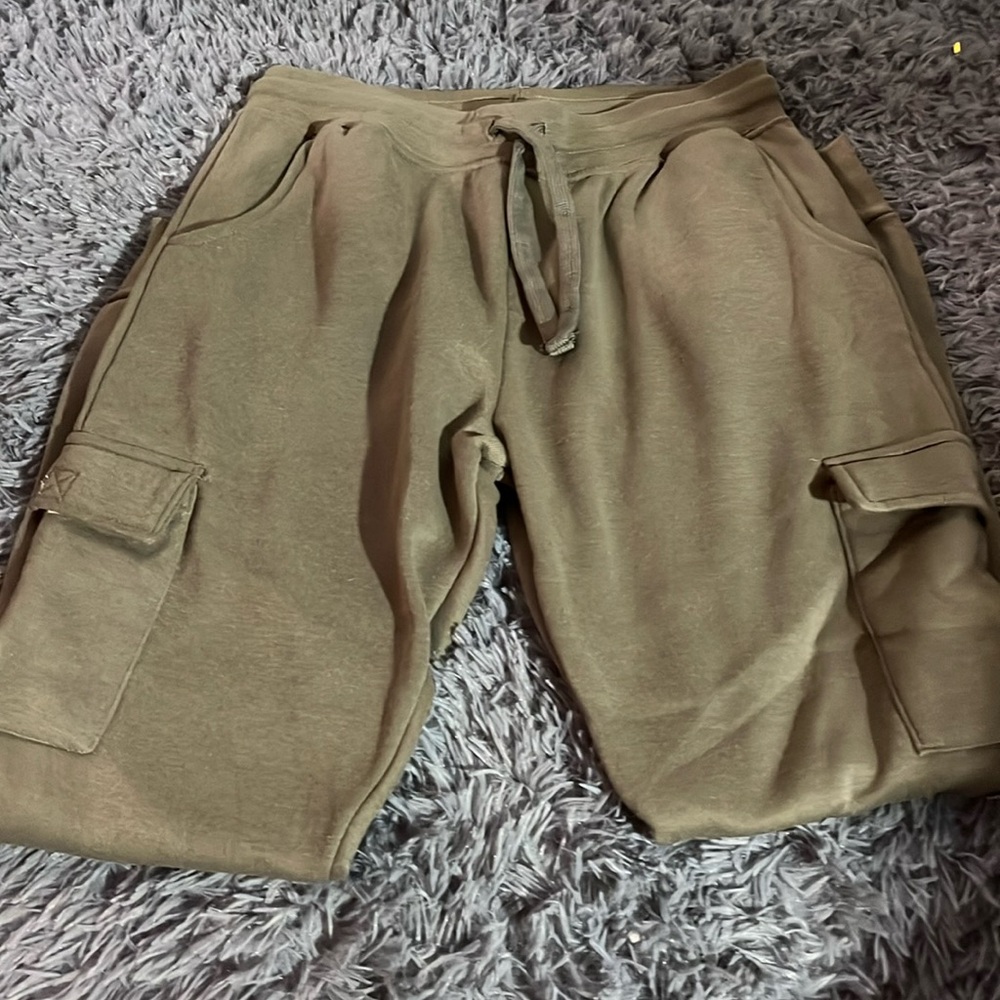 Green Goddess Green Cargo Sweatpants